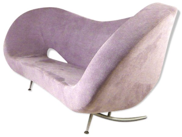 RON ARAD Purple Velvet Aligned Sofa
