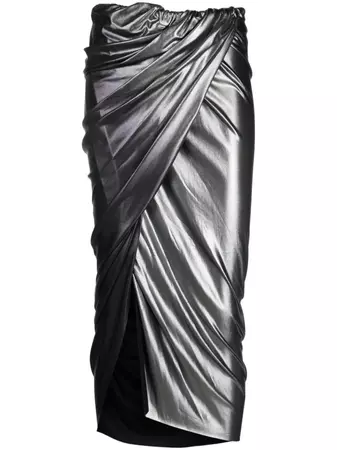 Rick Owens Lilies ombré-effect Draped Midi Skirt - Farfetch