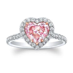 1.05 ct. Heart Shape Fancy Pink Diamond Ring