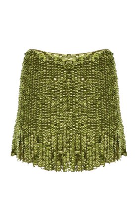 Fringed Sequin Mini Skirt By Raisa Vanessa | Moda Operandi