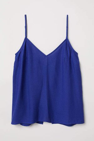 Open-back Camisole Top - Blue