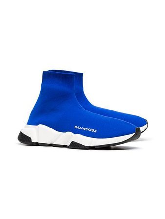Balenciaga blue and white speed sock sneakers $770 - Shop SS19 Online - Fast Delivery, Price