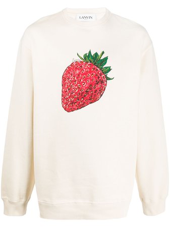 LANVIN Strawberry Print Sweatshirt - Farfetch