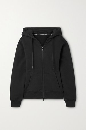 French Cotton-terry Hoodie - Black
