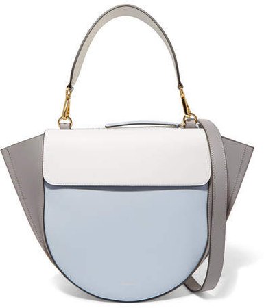 Wandler Medium Color-block Leather Shoulder Bag - Light blue