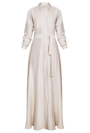UNDRESS - Demure Cream Maxi Shirt Christening Dress