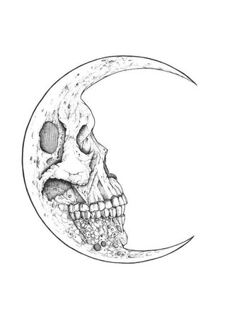 skeleton moon