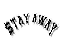 Stay away goth lettering