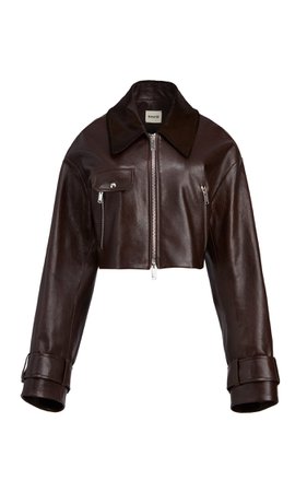 khaite leather jacket
