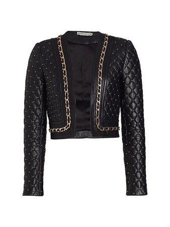Shop Alice + Olivia Zeta Vegan Leather Jacket | Saks Fifth Avenue