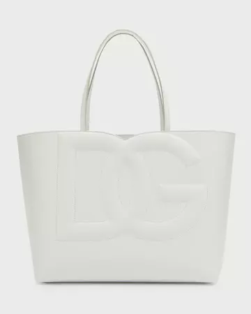 Dolce&Gabbana DG Logo Leather Tote Bag | Neiman Marcus