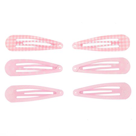 Claire's Club Pretty Pattern Snap Hair Clips - Pink, 6 Pack | Claire's US