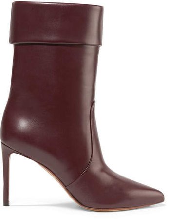 Leather Boots - Merlot