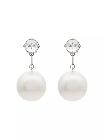Miu Miu Crystal Pearl Drop Earrings £170 - Fast Global Shipping, Free Returns