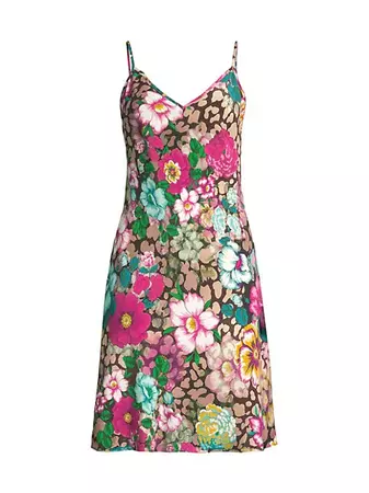 Shop Johnny Was Caitlyn Floral-Print Silk Slip Dress | Saks Fifth Avenue