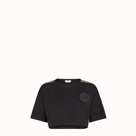 Black jersey T-shirt - T-SHIRT | Fendi