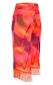 pink and orange ombre skirt