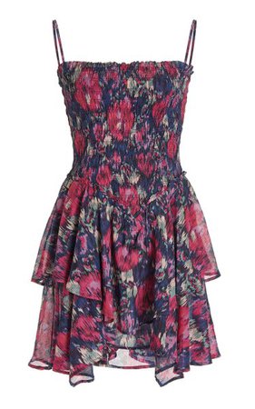 Anka Smocked Floral Cotton Mini Dress By Isabel Marant Étoile | Moda Operandi
