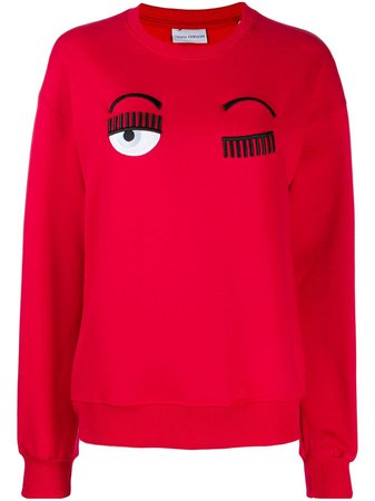 Red Chiara Ferragni Flirting Sweatshirt | Farfetch.com
