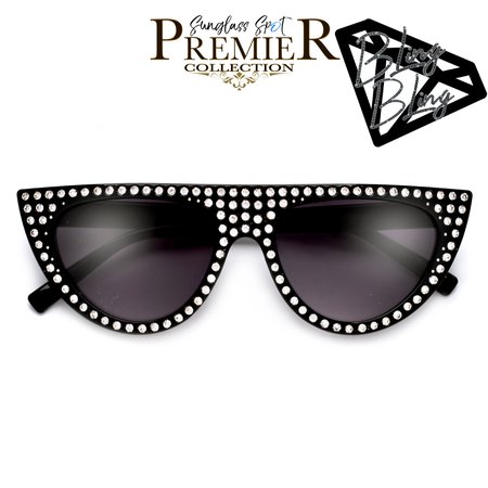 Premier Bling Bling Collection-Stunning Crystal Embedded Flat Top High – Sunglass Spot