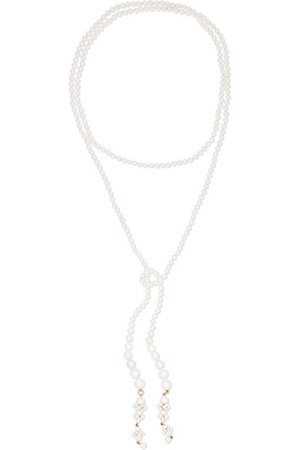 Sophie Bille Brahe | + Cecilie Bahnsen Mimosa Perle 14-karat gold pearl necklace | NET-A-PORTER.COM