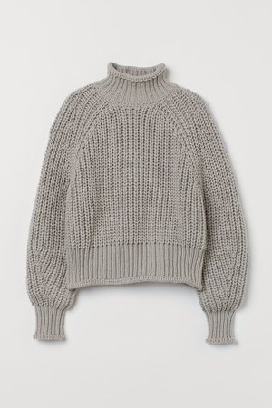 Knit Sweater - Taupe - Ladies | H&M US