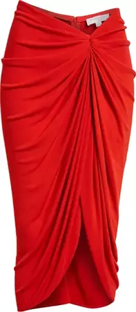 Michael Kors Collection Jersey Pareo Midi Skirt | Nordstrom