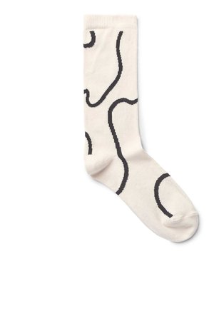 Feet Jacquard Socks - Light Beige - Socks - Weekday GB
