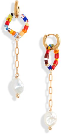 Aliou Elious Sindy Genuine Pearl & Bead Drop Earrings