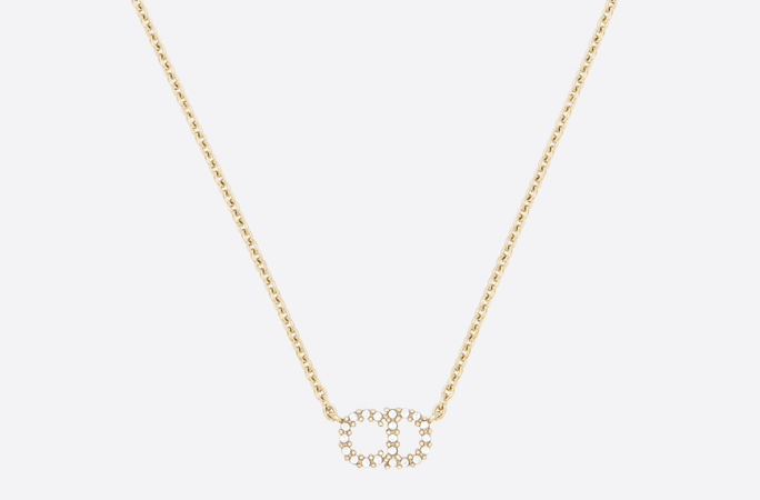 CD gold necklace