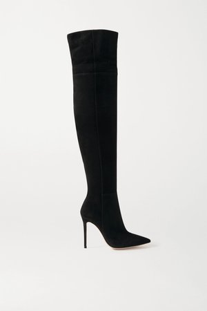 Black 105 suede over-the-knee boots | Gianvito Rossi | NET-A-PORTER