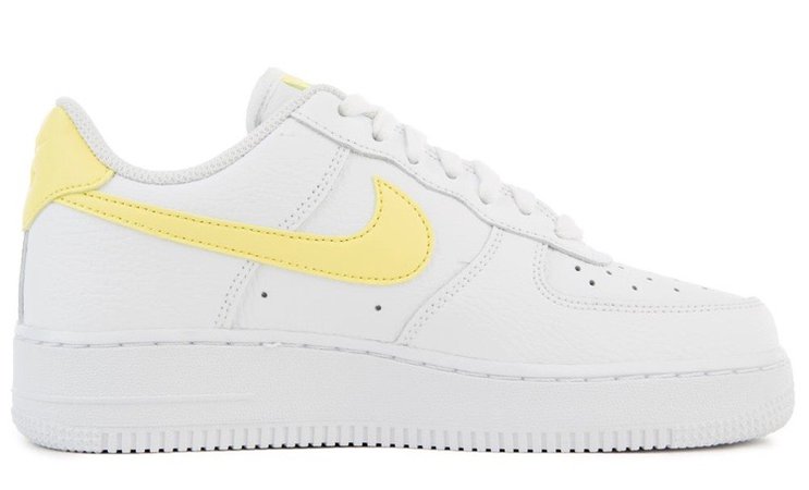 White and yellow air force 1’s