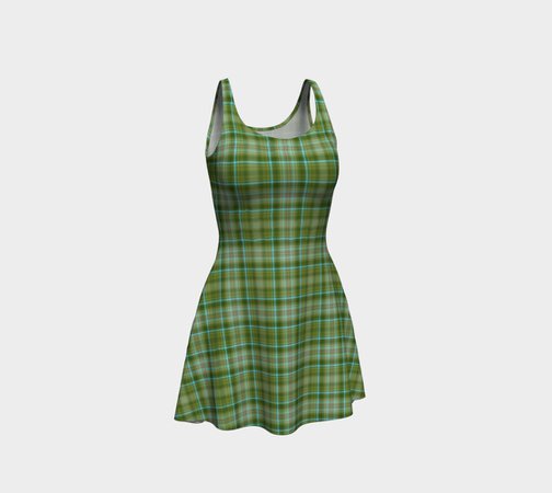 Shabby Green Plaid, Flare Dress by Icon Expressions | Shop | Art of Where