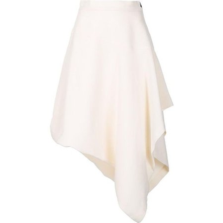 Side Zip Asymmetric Skirt