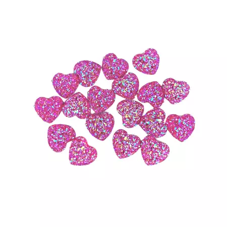 Jest Jewelz Face Painting Gems | Small Pink Heart Crystals - 1 tbsp (a — Jest Paint - Face Paint Store