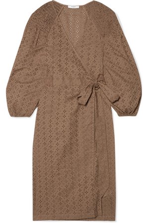 Marysia | Pink Sands broderie anglaise cotton wrap dress | NET-A-PORTER.COM