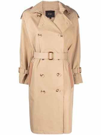 Shop Maje double-breasted trench coat with Express Delivery - FARFETCH