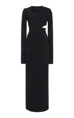 Versace Tessuto Asymmetric Jersey Maxi Dress By Versace | Moda Operandi