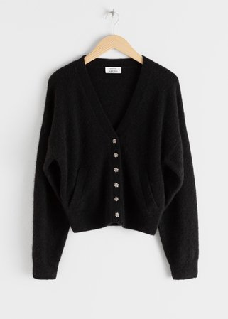 And Other Stories Black Wool Cardigan