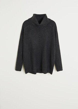 Cowl neck sweater - Women | Mango USA gray