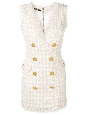 Balmain double-breasted tweed dress $2,327 - Buy Online SS19 - Quick Shipping, Price
