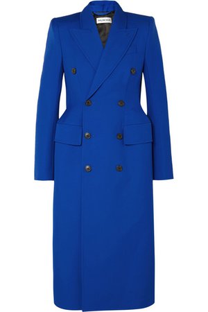 Balenciaga | Hourglass double-breasted wool-blend coat | NET-A-PORTER.COM