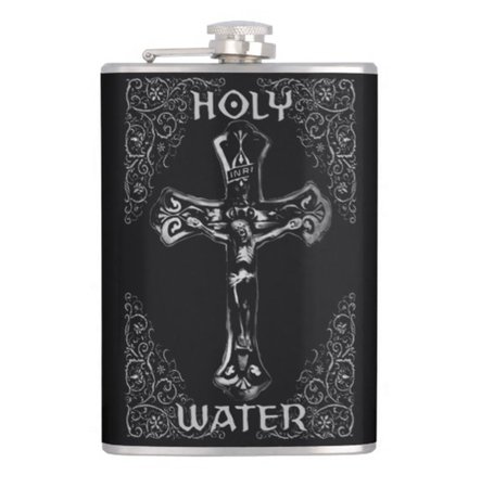 *clipped by @luci-her* Holy Water Crucifixion Hip Flask | RebelsMarket