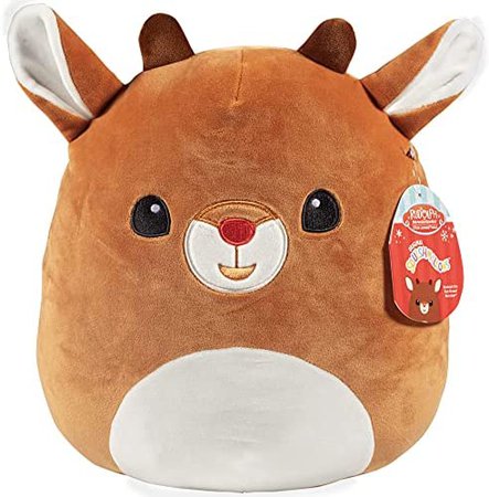 Amazon.com: Squishmallow 12" Rudolph The Red Nosed Reindeer - Official Kellytoy Plush - Soft and Squishy Deer Stuffed Animal - Great Gift for Kids - Ages 2+ : Toys & Games