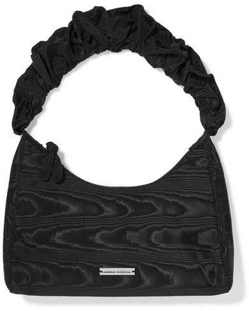 Aurora Moire Shoulder Bag - Black