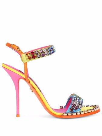 Dolce & Gabbana crystal-embellished high-heel Sandals - Farfetch
