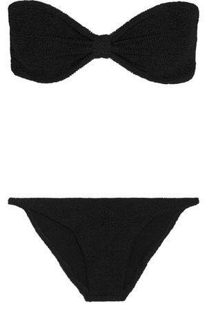 Hunza G | Jean seersucker bandeau bikini | NET-A-PORTER.COM