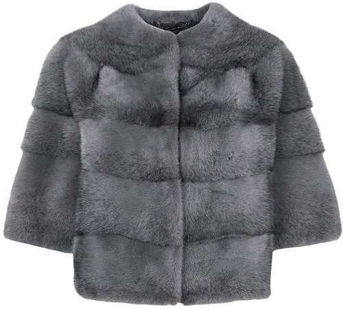 Manzoni 24 short-sleeve fur jacket