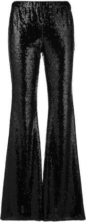 sequin embroidered trousers