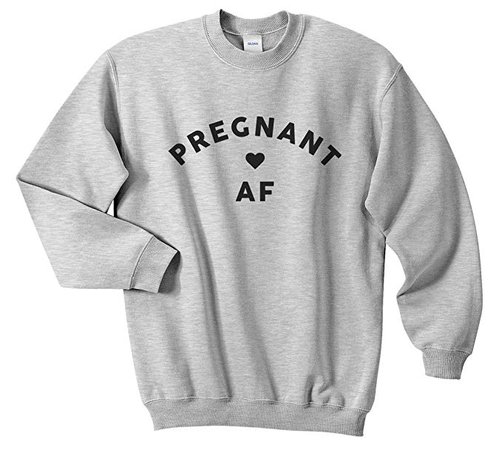 Sanfran Clothing Pregnant AF Top Gender Reveal Having A Baby Mother Pregnancy Jumper Sweater: Amazon.co.uk: Amazon.co.uk: